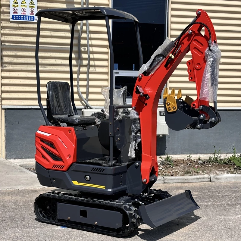 KERD Model 12 900 kg Mini Crawler Excavator | 7 kW Kipeng Diesel Hydraulic Digger with Side-Swing Boom and Dozer Blade