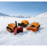 KERD 3-in-1 Remote Control Snow Removal Machine | Tracked RC Carrier with Snow Sweeper