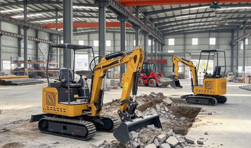Breaking and clearing rubble in-plant
