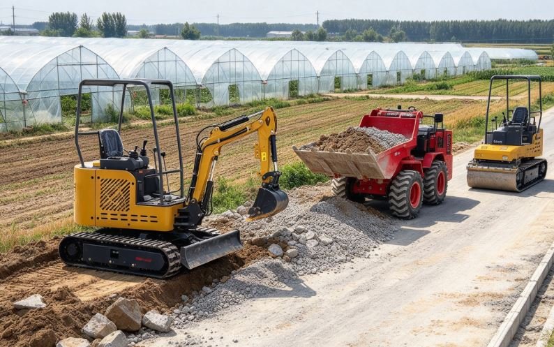 Farm roads and field construction